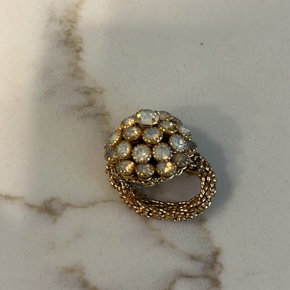 Antique Rarity Opalescent Studded Stretch Ring fits any size - Picture 3 of 4